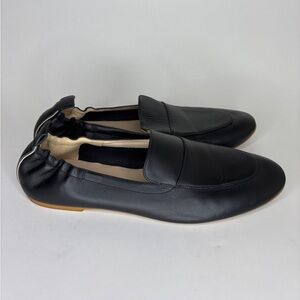 Everlane Shoes Womens Size 10.5 Black Leather Loafers Made in Italy Slip On